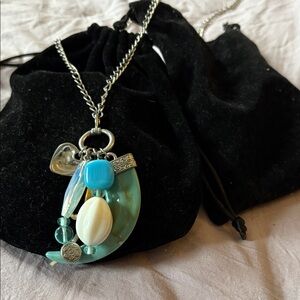Elegant Blue and Silver Pendant Necklace